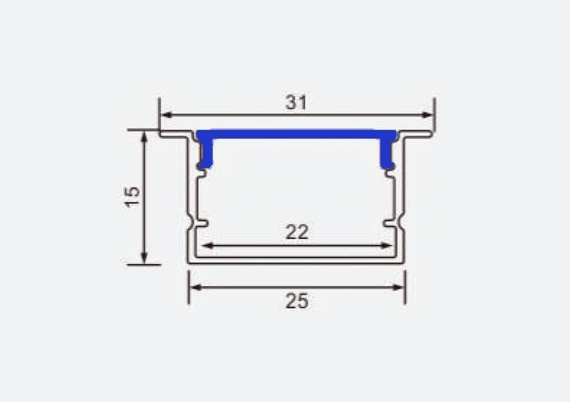 HM414 aWide Aluminum LED Profile drawing HM414 aWide Aluminum LED Profile drawing