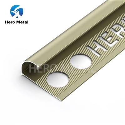 rounded aluminium tile trim